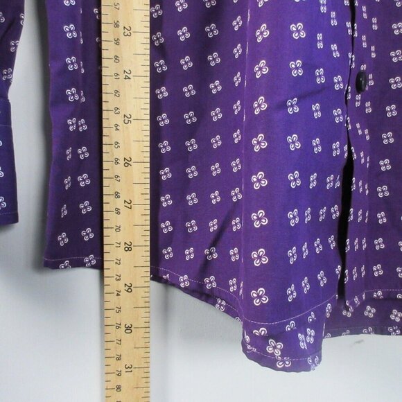 Eton Contemporary Men's Dress Shirt 39 Purple Floral Luxury Designer Pattern 274 - Picture 10 of 11